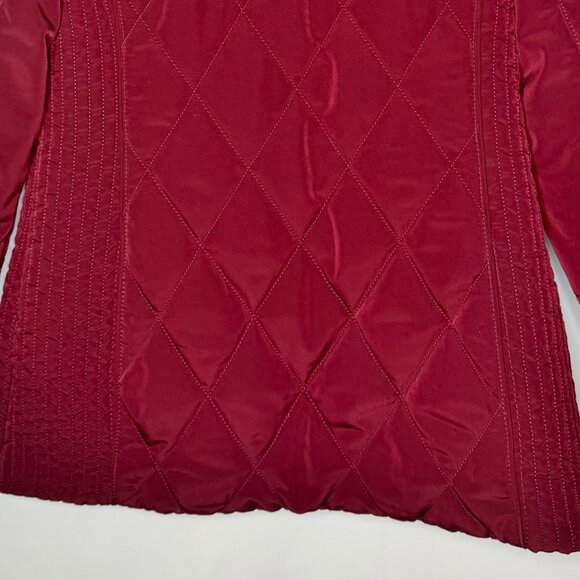 Croft & Barrow Women’s Coat Lg Maroon Parka Removable Hood Zip Snap Front - Picture 6 of 11